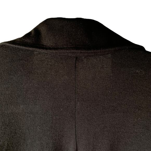 Cache Blouse Womens Size S Black Long Sleeve Collared Wrap Top V-Neck Ruched NWT - Picture 5 of 10